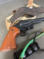 Wooden Pistol with Shoulder Holster and Slingshot - 2