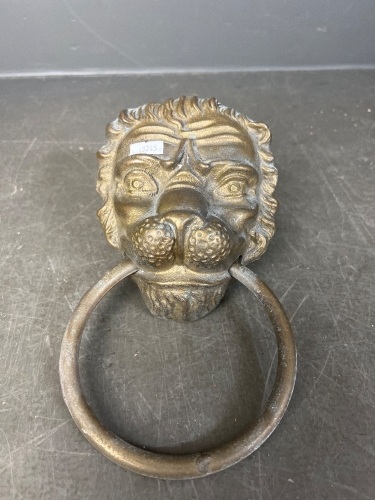 Possibly Bronze Lion Door Knocker