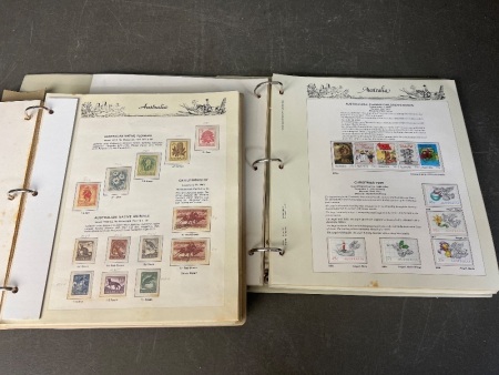Stamp Albums - Australia - Hingeless Vo.2 (mint) - Vol.1 with Vol.2
