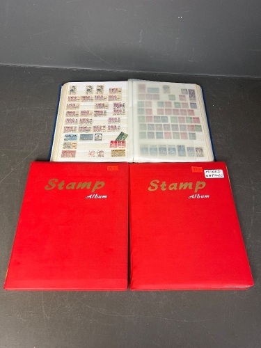 Stamp Albums - Mixed Nations x 3