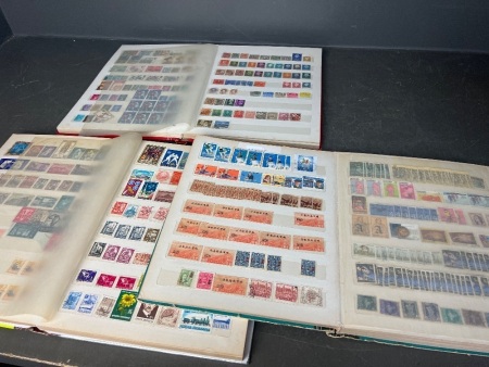 Stamp Albums - Mixed Nations x 3