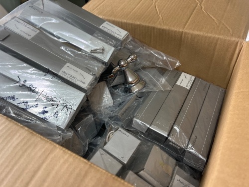 Box Lot of Swarovski Crystal Handles and Knobs