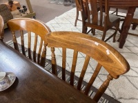 Large Australian Cedar Colonial Dining Table with 8 Dining Chairs - 5