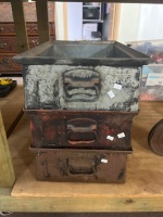 3 x Metal Trays/Draws