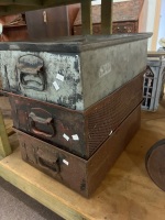 3 x Metal Trays/Draws - 2