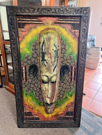 Hand Carved Wooden Ethnic Wall Panel