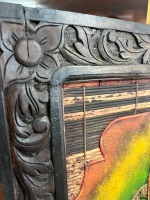 Hand Carved Wooden Ethnic Wall Panel - 3