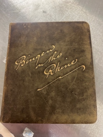 Leather Bingen on the Rhine poetry with Lithograph Illustrations - 1888 - REMOVED BY VENDOR