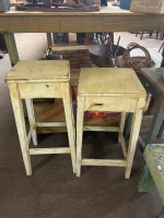 Pair of White Stools
