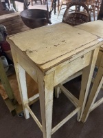 Pair of White Stools - 2