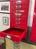 2 x Red Filing Cabinets - 3