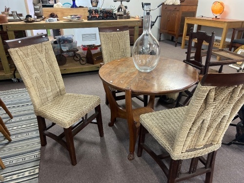 3 x Cane Dining Chairs