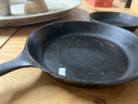 3 x Cast Iron Skillets - 2