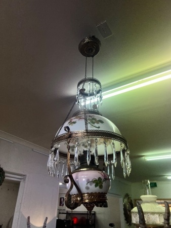 Victorian Hanging Kerosene Lamp
