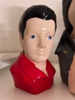 Pair of Hand-Painted Ceramic Elvis Heads - 3
