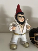 Gnoelvis' Garden Gnome and Elvis Skull Display - 2