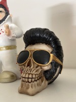 Gnoelvis' Garden Gnome and Elvis Skull Display - 3