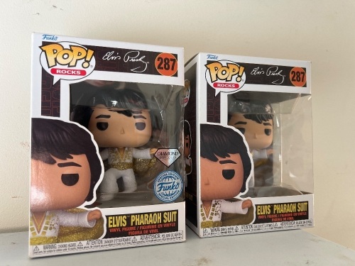 2 x Elvis Pharaoh Suit POP! Vinyl Figure - No. #287 - One Diamond Collection