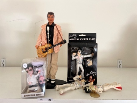 1993 Elvis 'Teen Idol' Doll with Original Wackel-Elvis Car Decorators
