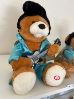 Small and Large Animated Musical Plush Toy with Guitar and Aqua Jumpsuit - 3