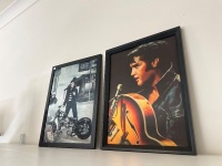 2 x Interlaced Images Framed Portraits of Elvis Presley - 2