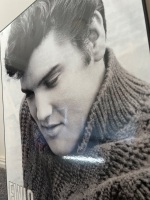 Black and White 1950's Style Portrait of Elvis Presley - 2