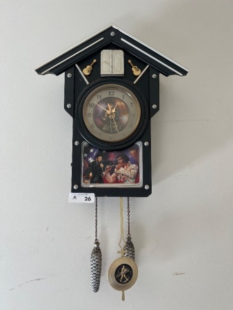 Elvis Presley "For All Time" Cuckoo Clock