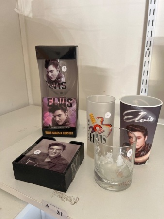 Mixed Lot of Elvis Drinking Items