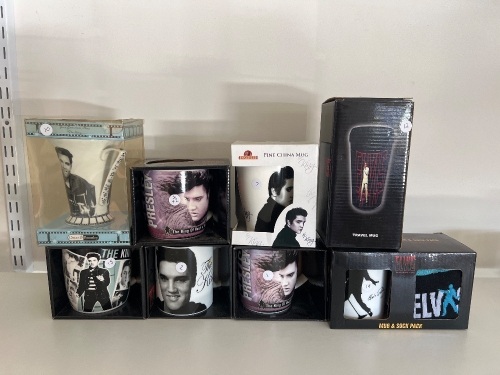 Lot of Elvis Presley Unopened Mugs