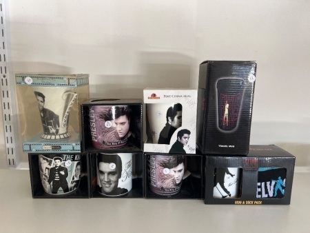 Lot of Elvis Presley Unopened Mugs