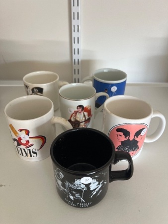 Lot of Elvis Presley Mugs