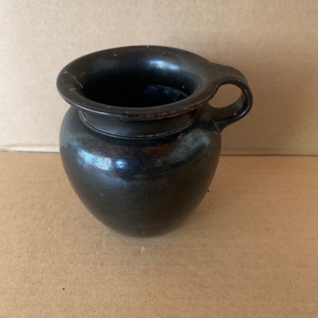 Ancient Attic Black Glazed Single Handled Pot - Previously Sold as Circa 5th Century BC