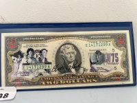 Elvis Presley Colourized U.S Banknote with Certificate of Authenticity - 2
