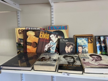 Large Lot of Elvis Presley Biographies, Books and Magazines