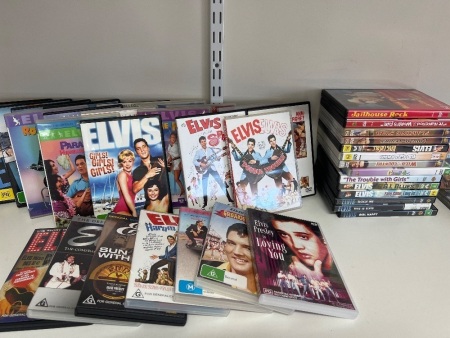 Large Lot of Elvis Presley DVD's