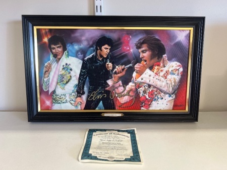Framed Elvis Presley "Elvis: Light of a Legend" Print with Certificate of Authenticity