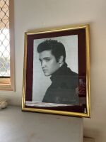 Gold-Framed Portrait of Elvis Presley