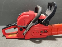Red Petrol Powered Two-Stroke Chainsaw - 2
