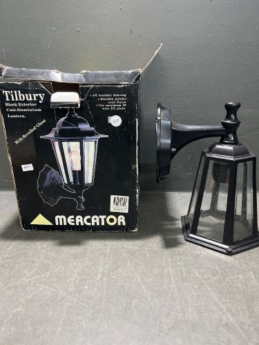 Tilbury Glass Panelled Outdoor Light in Lantern Form