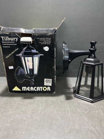 Tilbury Glass Panelled Outdoor Light in Lantern Form