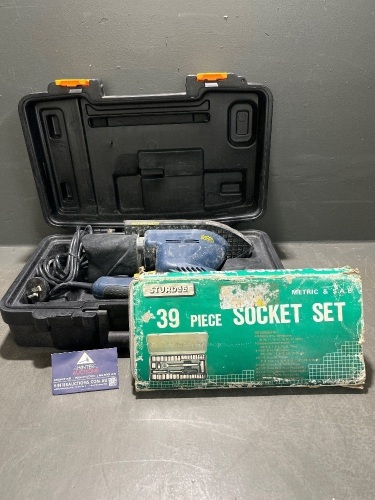 GMC Electric Orbital Sheet Sander and Sturdee Socket Set