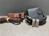3 x Leather Belts