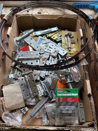 Box of brackets and hinges