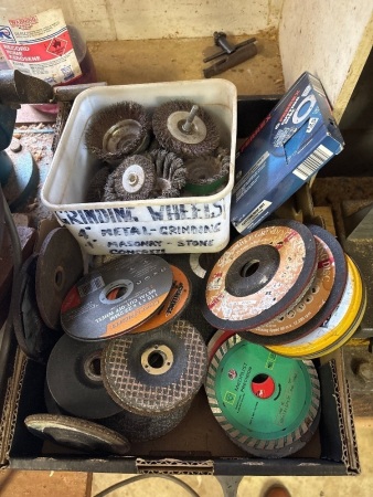 Box grinder wheel attachments