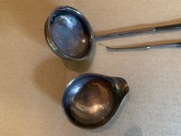 2 Georgian Silver Punch Ladles with Twisted Whalebone Handles - 4