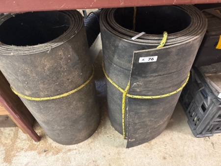 2 x rolls of wide rubber conveyer belts
