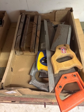 Saws assorted box lot