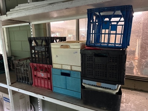 Assorted plastic crates/tubs etc