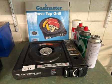 2x portable camp stoves plus cartridges
