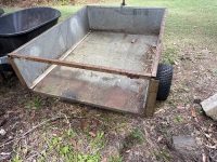 Small tow behind metal tipping yard trailer - 3